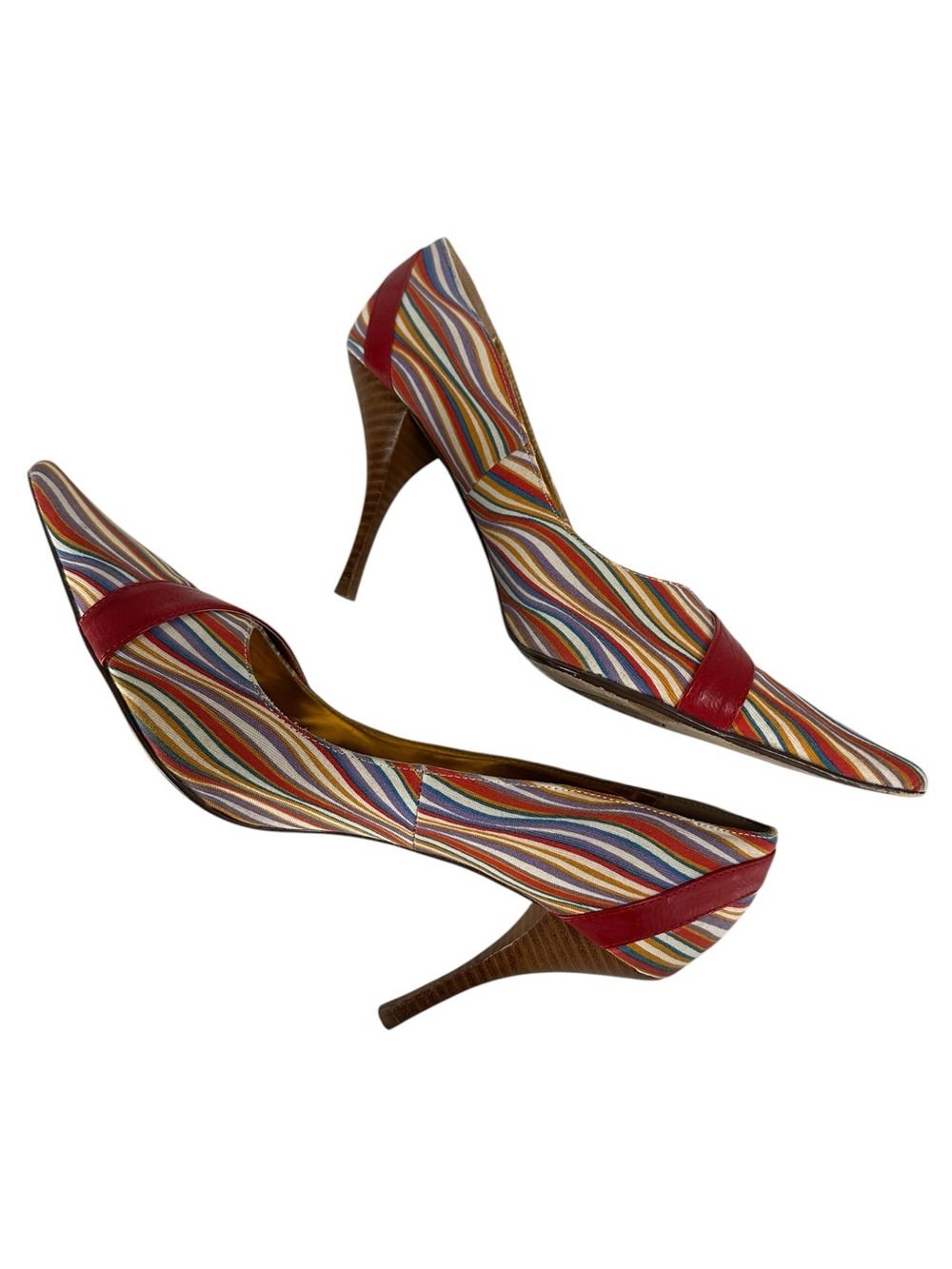NAUGHTY MONKEY / Multi-Color Heels with Res Accent / Size 9.5 / Y2K Preppy